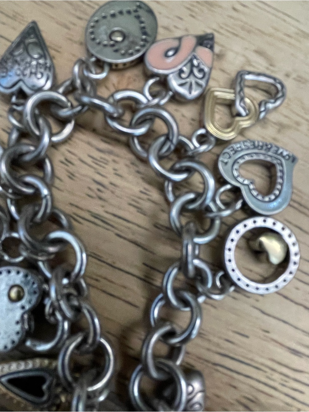 Brighton Power of Pink Heart Charms Watch Cancer Bracelet working - Picture 4 of 6
